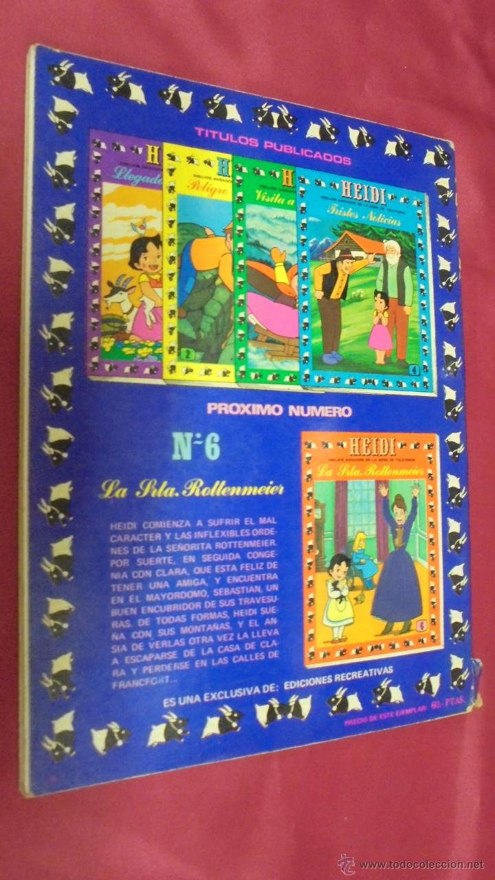 Tebeos: HEIDI. N&ordm; 5. EDICIONES RECREATIVAS. ERSA. - Foto 4