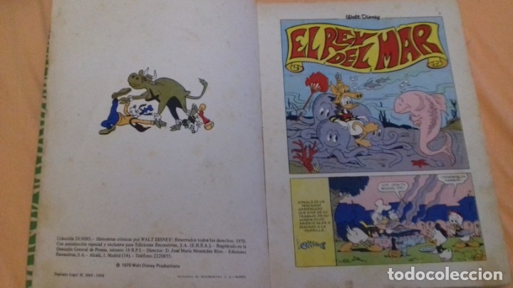 Tebeos: COMIC DISNEY DUMBO ERSA 69 EL REY DEL MAR - Foto 2