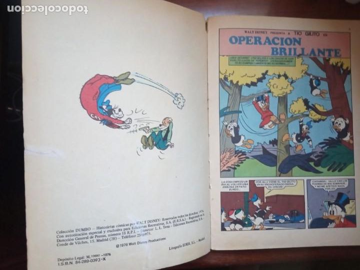 Tebeos: COMIC DUMBO DISNEY ERSA 98 OPERACION BRILLANTE - Foto 2