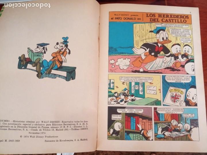 Tebeos: COMICS DUMBO DISNEY ERSA 118 LOS HEREDEROS DEL CASTILLO - Foto 2