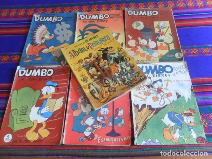DUMBO ÁLBUM DE PRIMAVERA 1958. ERSA 20 PTS. REGALO DUMBO NºS 89 145 247 303 423 437. WALT DISNEY.