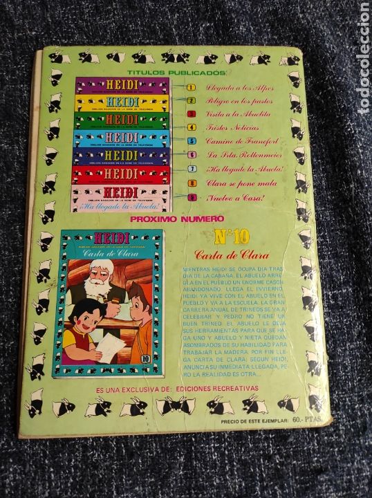 Tebeos: HEIDI N&ordm; 9 - EDITA : EDICIONES RECREATIVAS - Foto 2