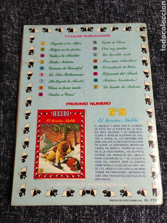Tebeos: HEIDI N&ordm; 17 - EDITA : EDICIONES RECREATIVAS - Foto 2