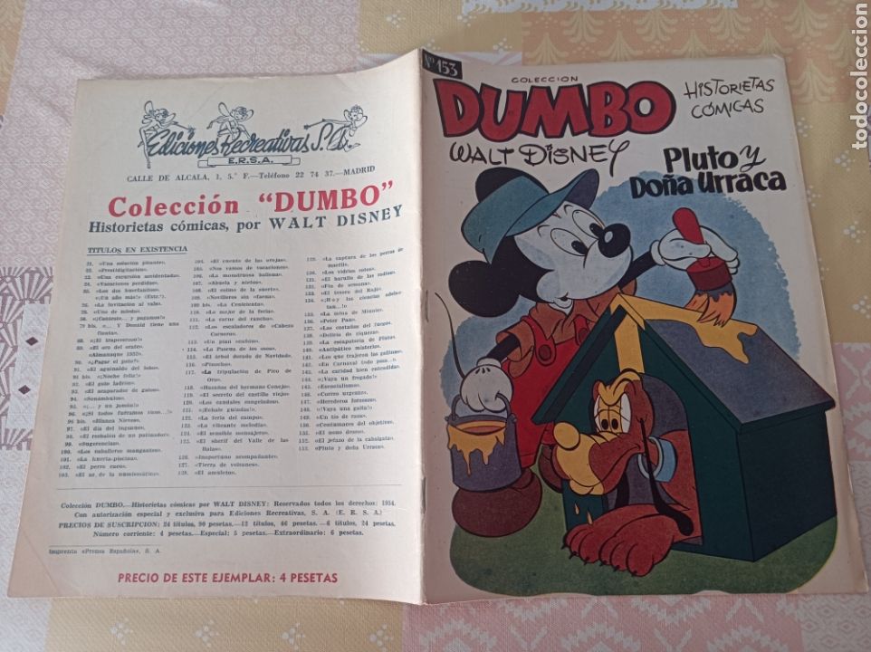 Tebeos: Dumbo 153 editorial ERSA Pluto y do&ntilde;a Urraca - Foto 2