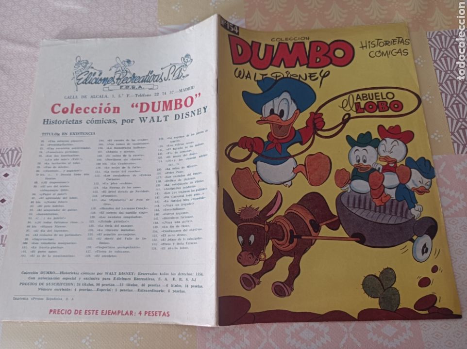 Tebeos: Dumbo 154 editorial ERSA el abuelo lobo - Foto 2