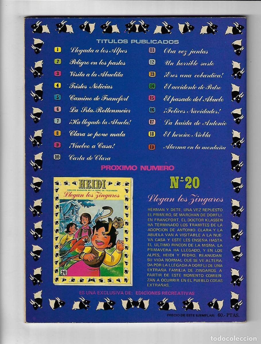 Tebeos: Ediciones recreativas. Heidi. 19. - Foto 2