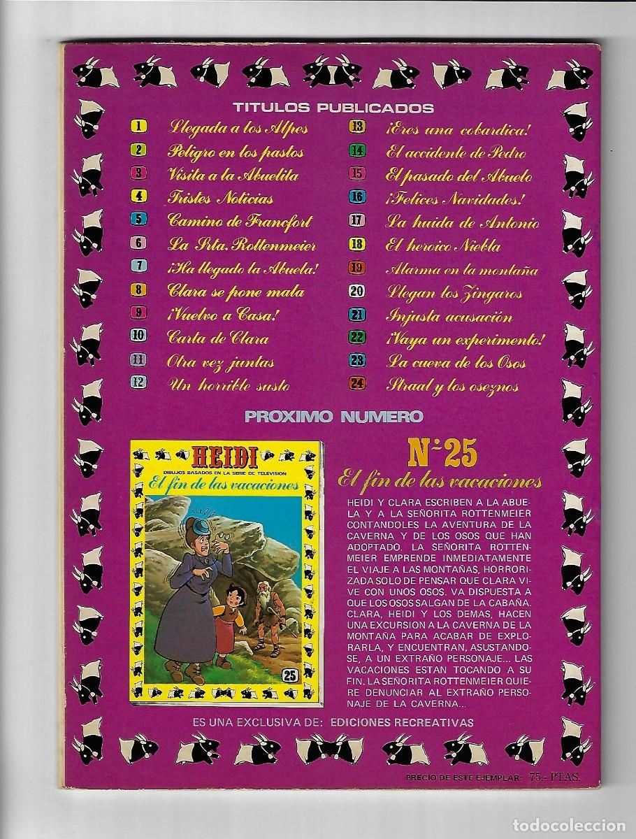 Tebeos: Ediciones recreativas. Heidi. 24. - Foto 2
