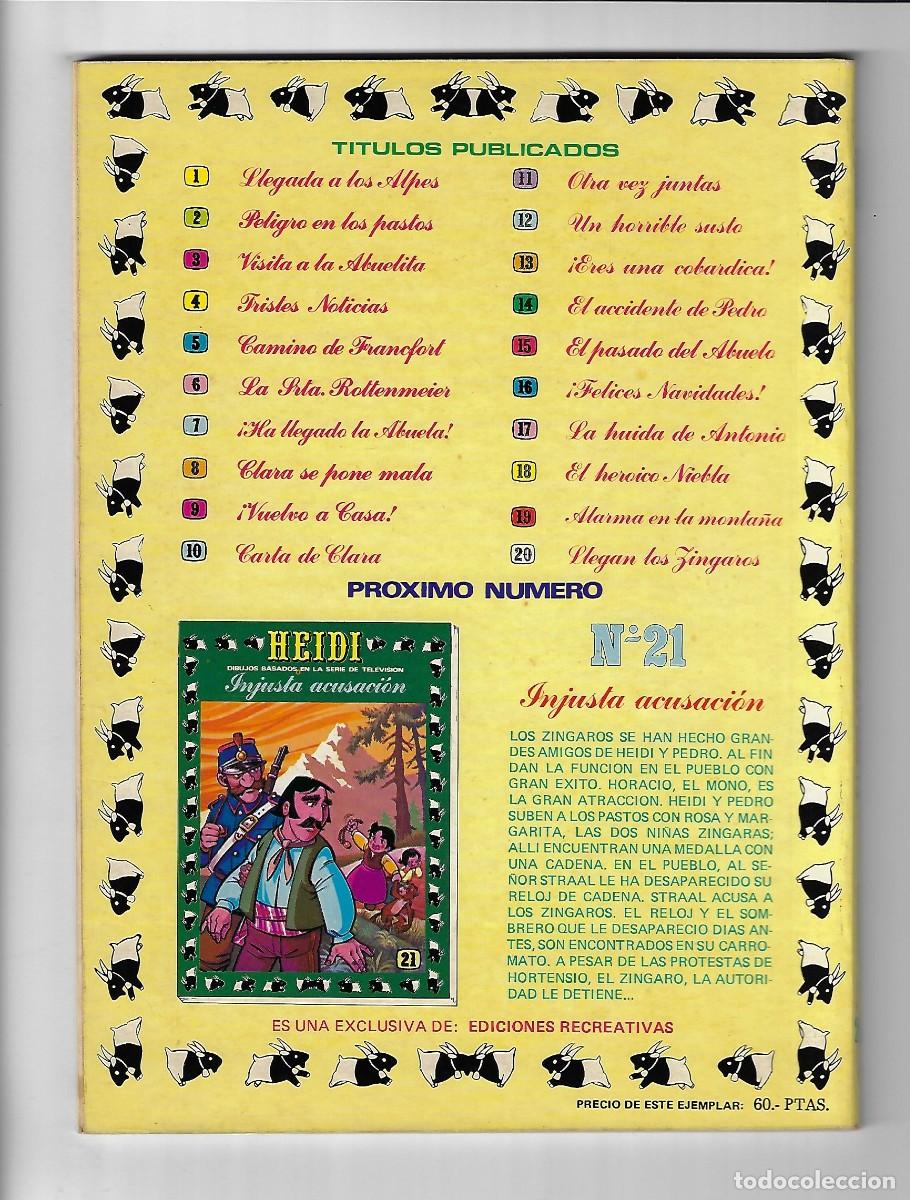 Tebeos: Ediciones recreativas. Heidi. 20. - Foto 2