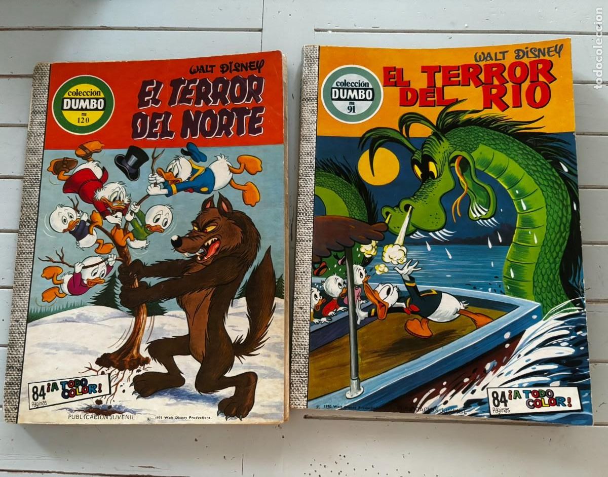 Tebeos: 2 COMICS DUMBO ERSA 91 EL TERROR DEL RIO 120 TERROR DEL NORTE - Foto 1