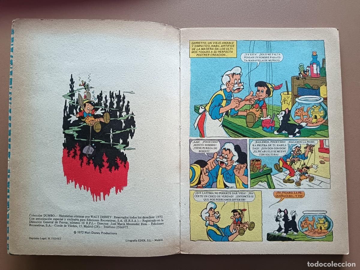Tebeos: 32-PINOCCHIO Y LA CENICIENTA. COLECCI&Oacute;N DUMBO. ERSA - Foto 3