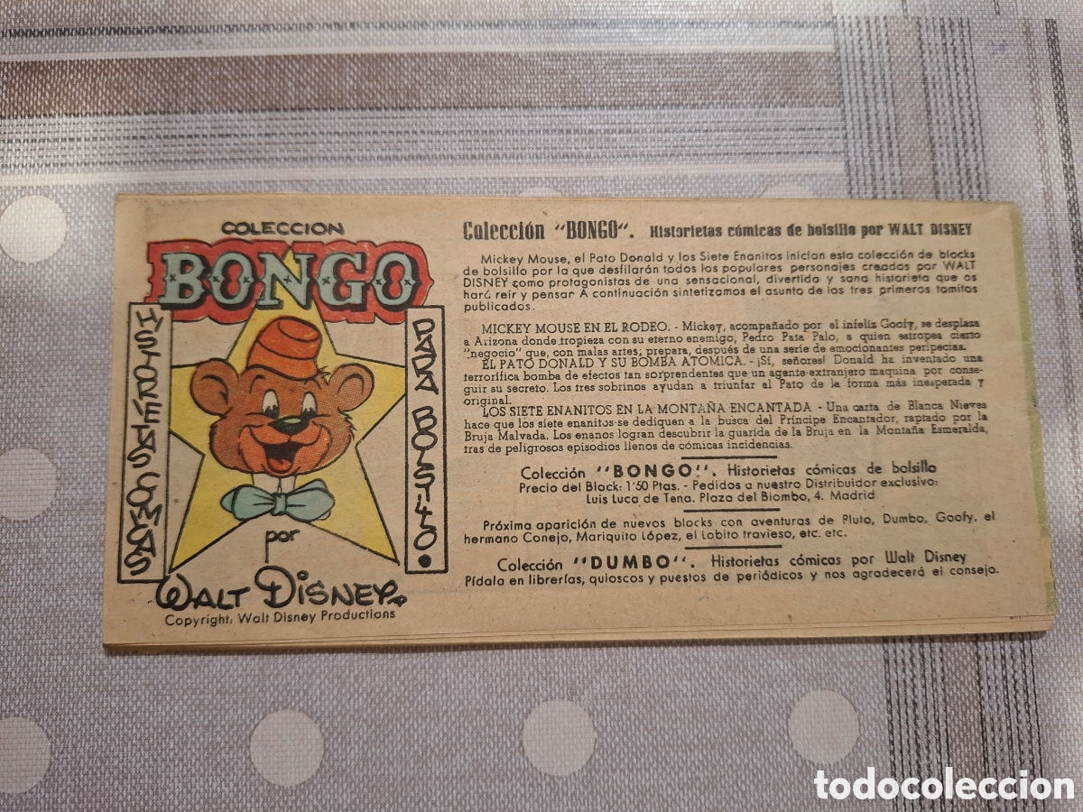 Tebeos: Colecci&oacute;n Bongo n&deg; 1 , Ediciones Ersa, muy nuevo - Foto 2