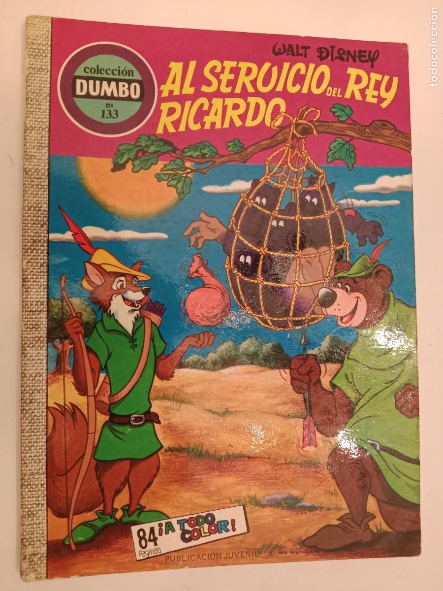 Tebeos: DUMBO COMIC N&ordm; 133 AL SERVICIO DEL REY RICARDO ORIGINAL ERSA - Foto 1