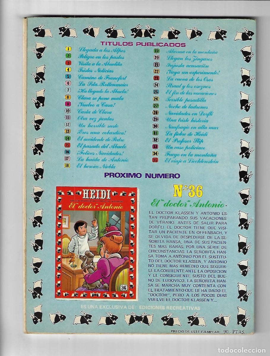 Tebeos: Ediciones recreativas. Heidi. 35. - Foto 2