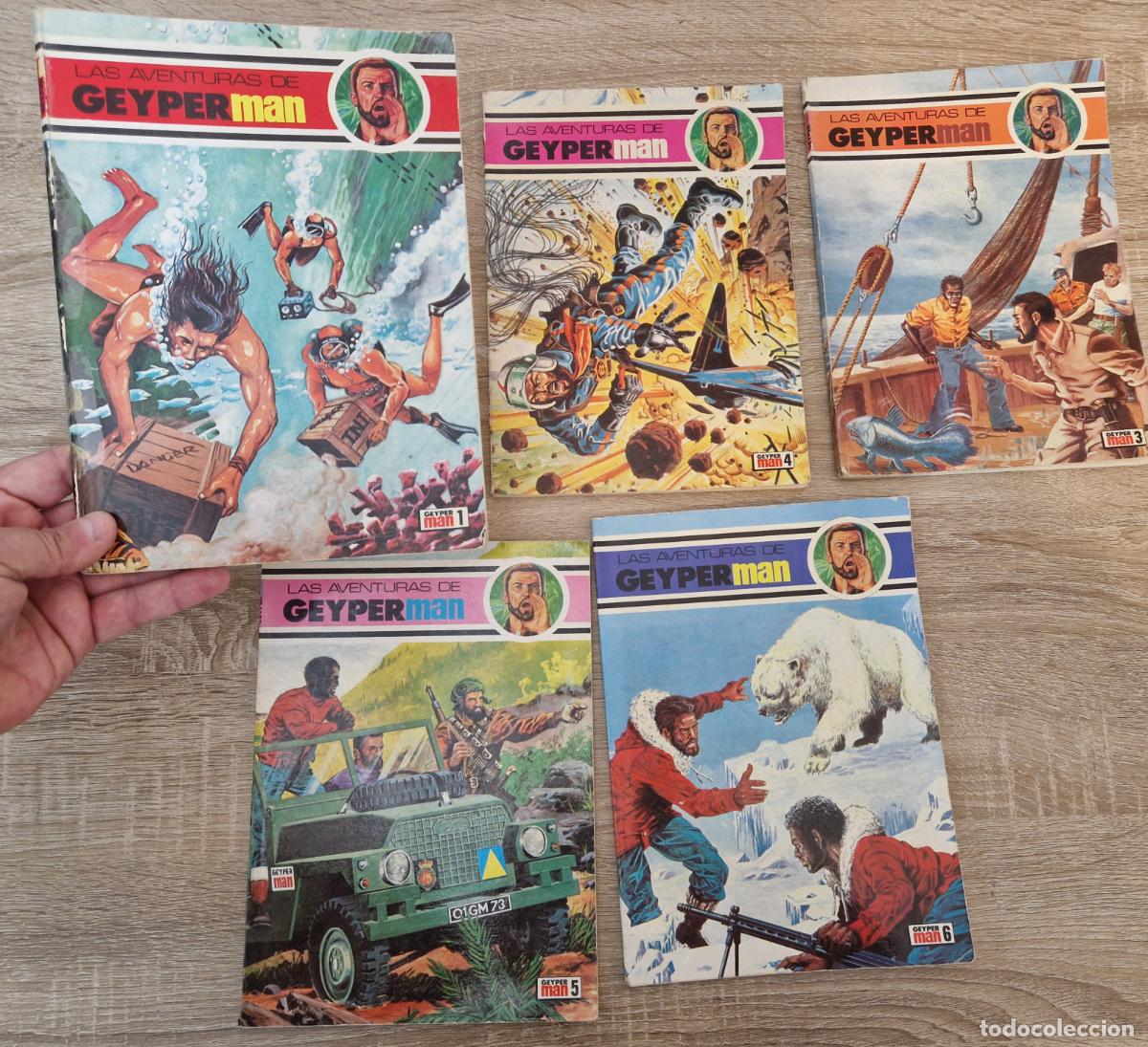 Tebeos: lote 5 antiguo comic las aventuras de Geyperman ersa ediciones recreativas n&ordm; 1,3,4,5,6 1978