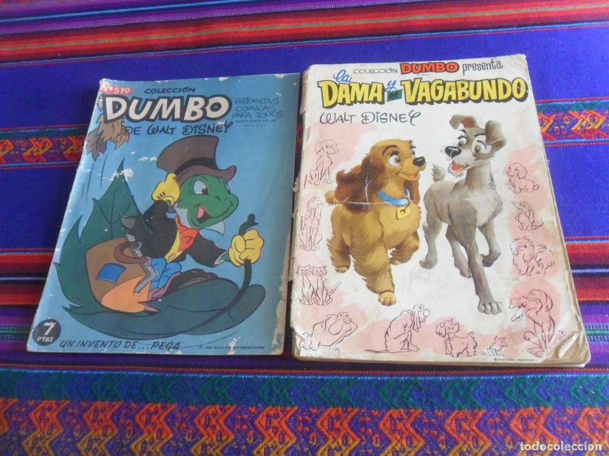 Tebeos: DUMBO LA DAMA Y EL VAGABUNDO. ERSA 1957. REGALO COLECCI&Oacute;N DUMBO N&ordm; 519. ERSA 1965. WALT DISNEY.