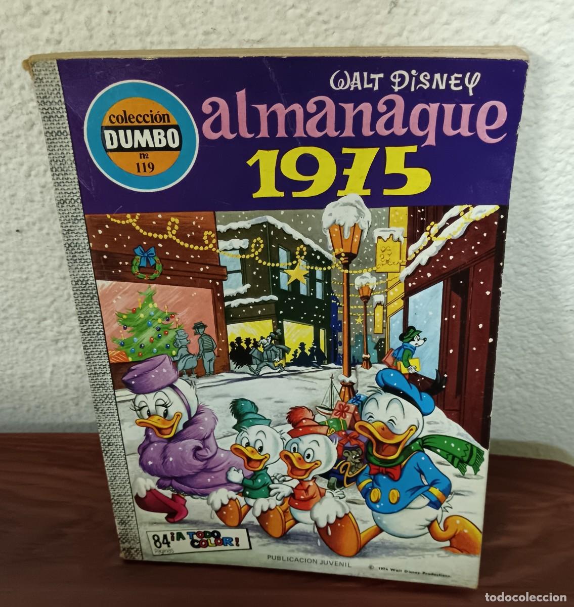 BDs: ALMANAQUE 1975 WALT DISNEY COLECCI&Oacute;N DUMBO N&ordm; 119 ERSA A&Ntilde;O 1974