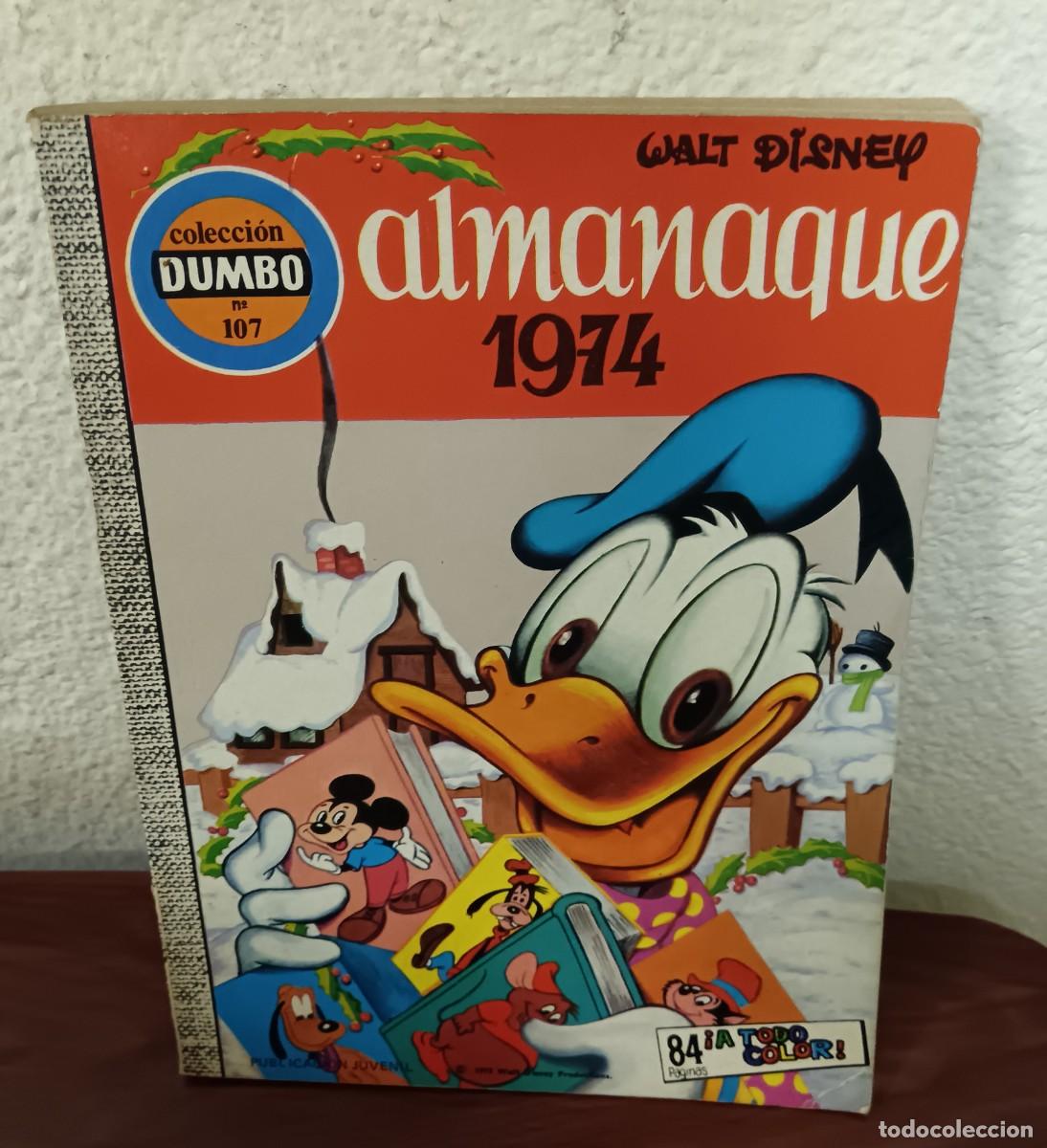 BDs: ALMANAQUE 1974 WALT DISNEY COLECCI&Oacute;N DUMBO N&ordm; 107 ERSA A&Ntilde;O 1973