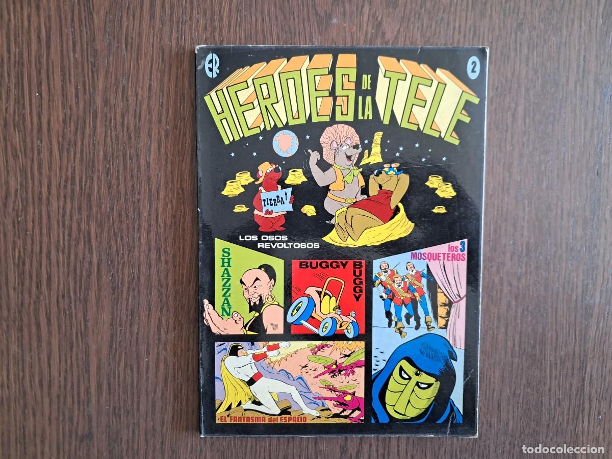 Tebeos: c&oacute;mic Heroes de la tele n&ordm; 2, 1977, 60 p&aacute;ginas color, Buggy Buggy, Shazzan,el fantasma del espacio