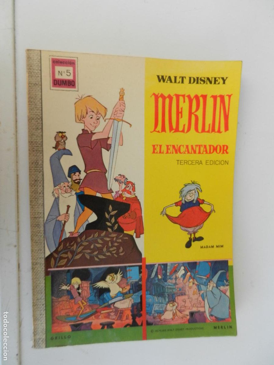 Tebeos: WALT DISNEY , MERLIN EL ENCANTADOR - N&ordm; 5 COLEC. DUMBO -1967- EDICIONES RECREATIVAS
