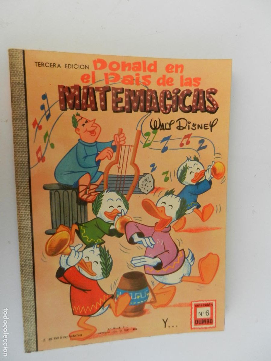 Tebeos: WALT DISNEY , DONALD EN EL PAIS DE LAS MATEM&Aacute;TICAS - N&ordm; 6 COLEC. DUMBO -1968- EDICIONES RECREATIVAS
