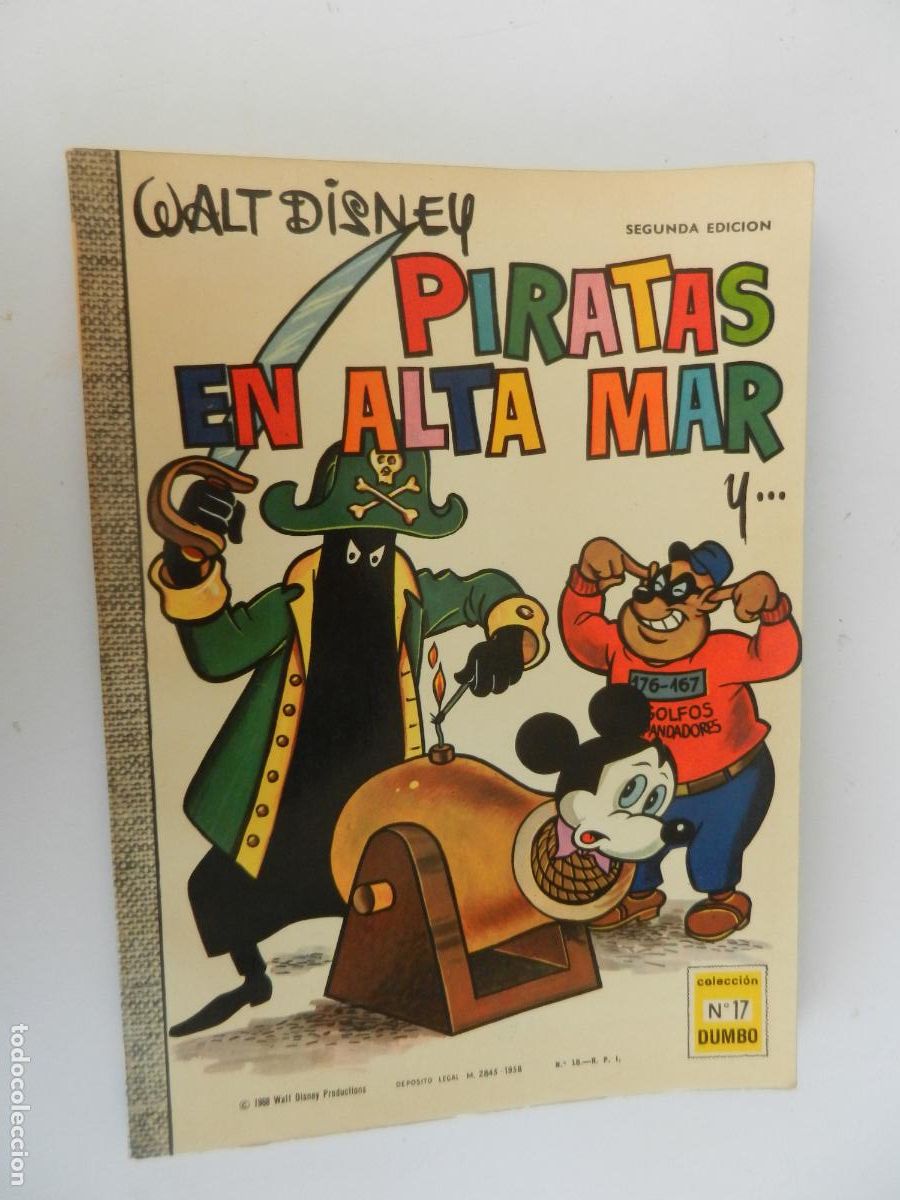 Livros de Banda Desenhada: WALT DISNEY , PIRATAS EN ALTA MAR Y ... - N&ordm; 17 COLEC. DUMBO -1968- EDICIONES RECREATIVAS