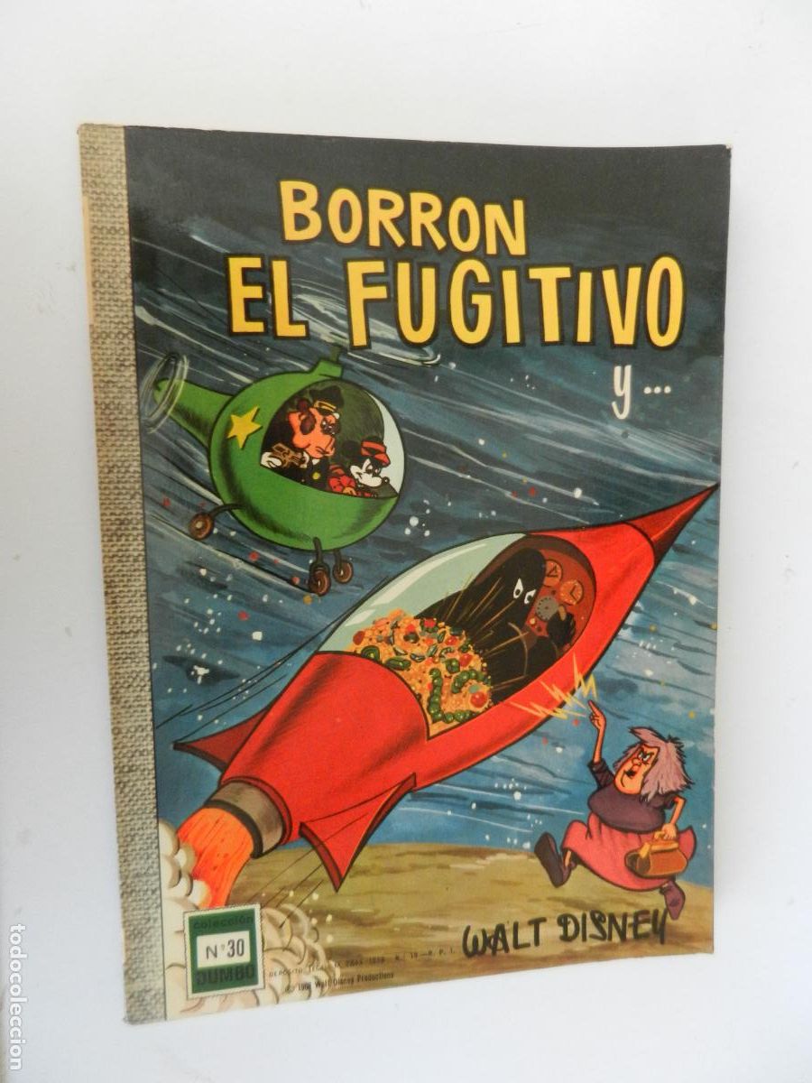 Livros de Banda Desenhada: WALT DISNEY , BORRON EL FUGITIVO Y ... - N&ordm; 30 COLEC. DUMBO -1968- EDICIONES RECREATIVAS