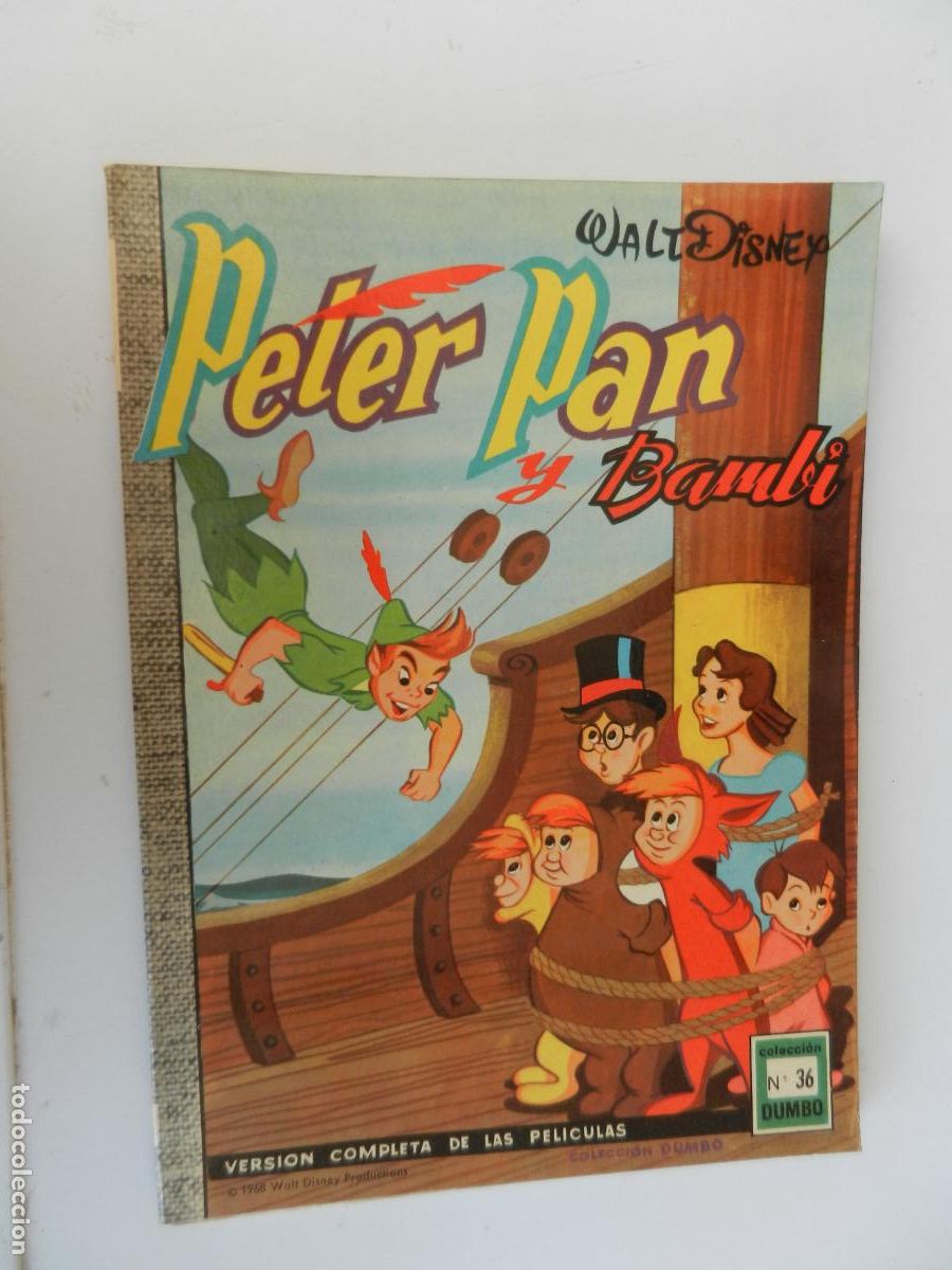 Livros de Banda Desenhada: WALT DISNEY , PETER PAN Y BAMBI - N&ordm; 36 COLEC. DUMBO -1968- EDICIONES RECREATIVAS