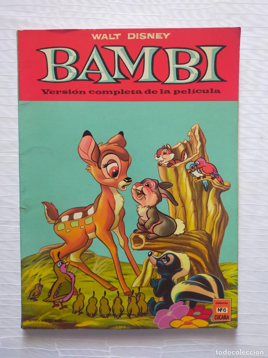 Tebeos: BAMBI (Walt Disney) - Versi&oacute;n completa de la pel&iacute;cula - N&ordm; 6 Colecci&oacute;n Cuca&ntilde;a. Edit ERSA 1974