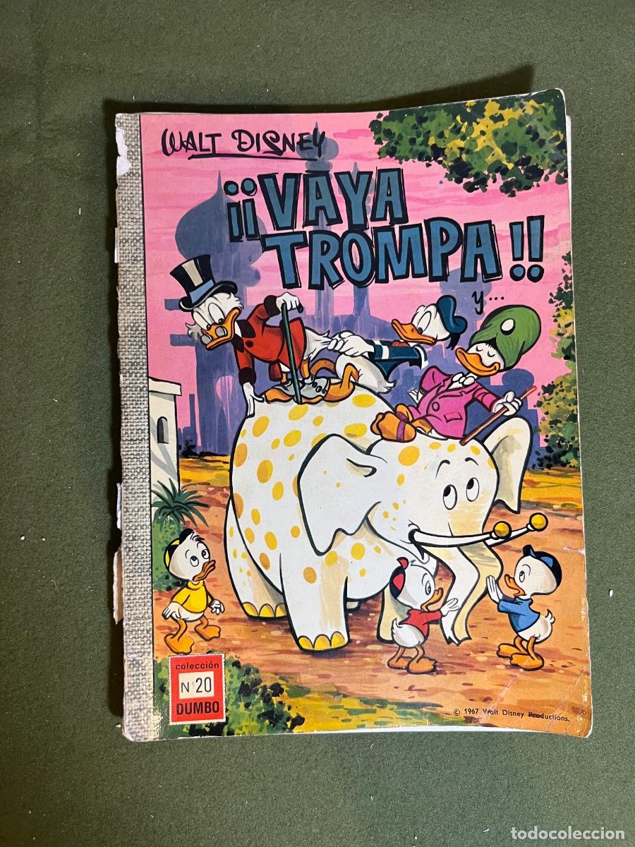 Tebeos: Walt Disney &iexcl;&iexcl;Vaya Trompa!! Colecci&oacute;n Dumbo n&ordm; 20 ERSA 1967 Tapa Disney Vintage