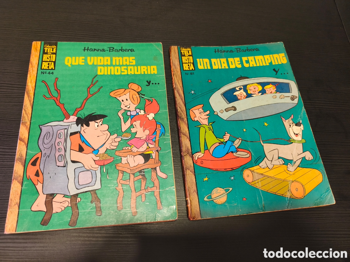 Tebeos: COLECCI&Oacute;N TELE HISTORIETA 81 UN DIA DE CAMPING - TELE HISTORIETA 44 QUE VIDA M&Aacute;S DINOSAURIA- HANNA B