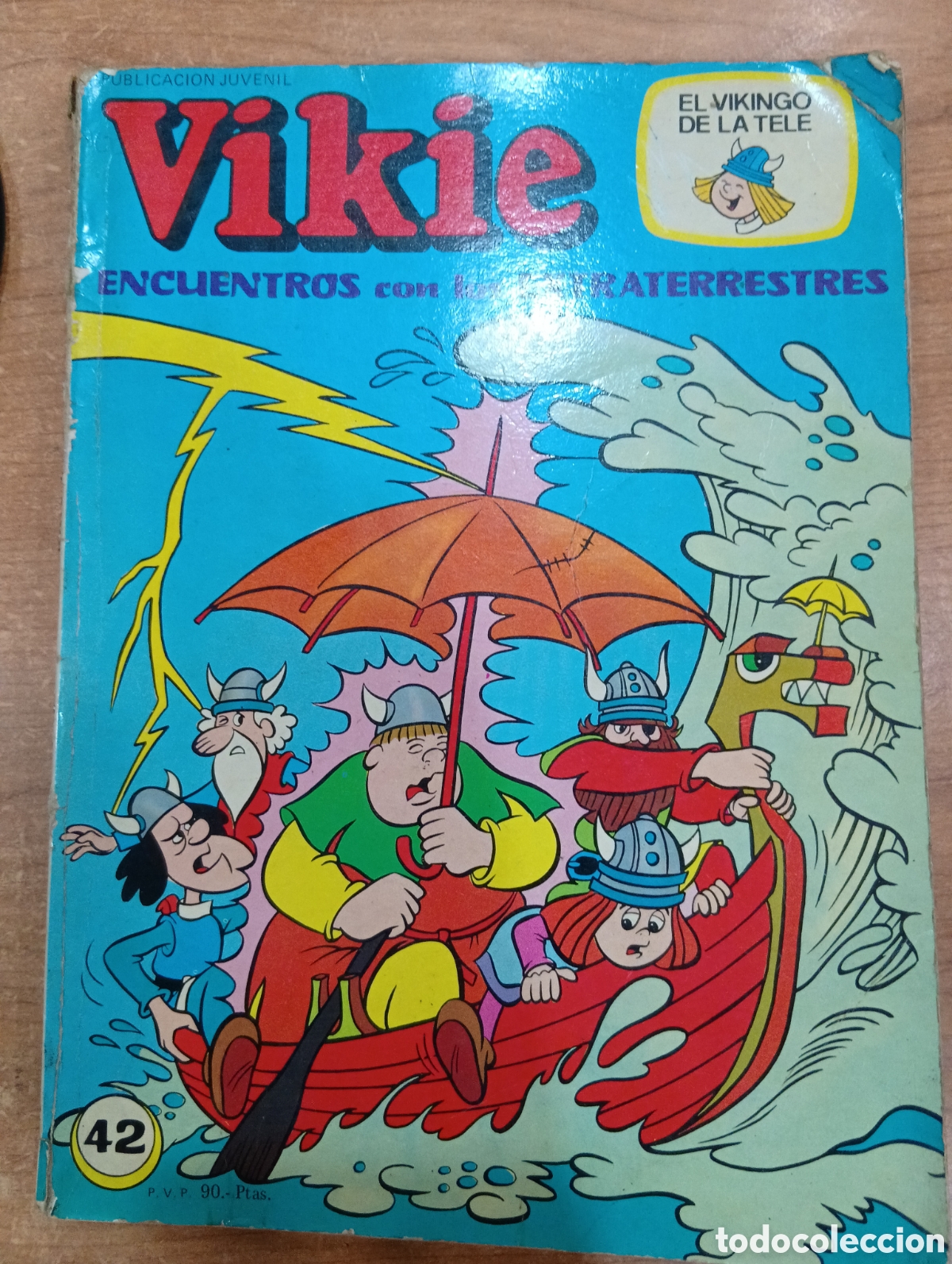 Tebeos: Vikie el vikingo de la tele. N&ordm; 42. Ediciones Recreativas S.A. (ERSA). A&ntilde;os 70 y 80