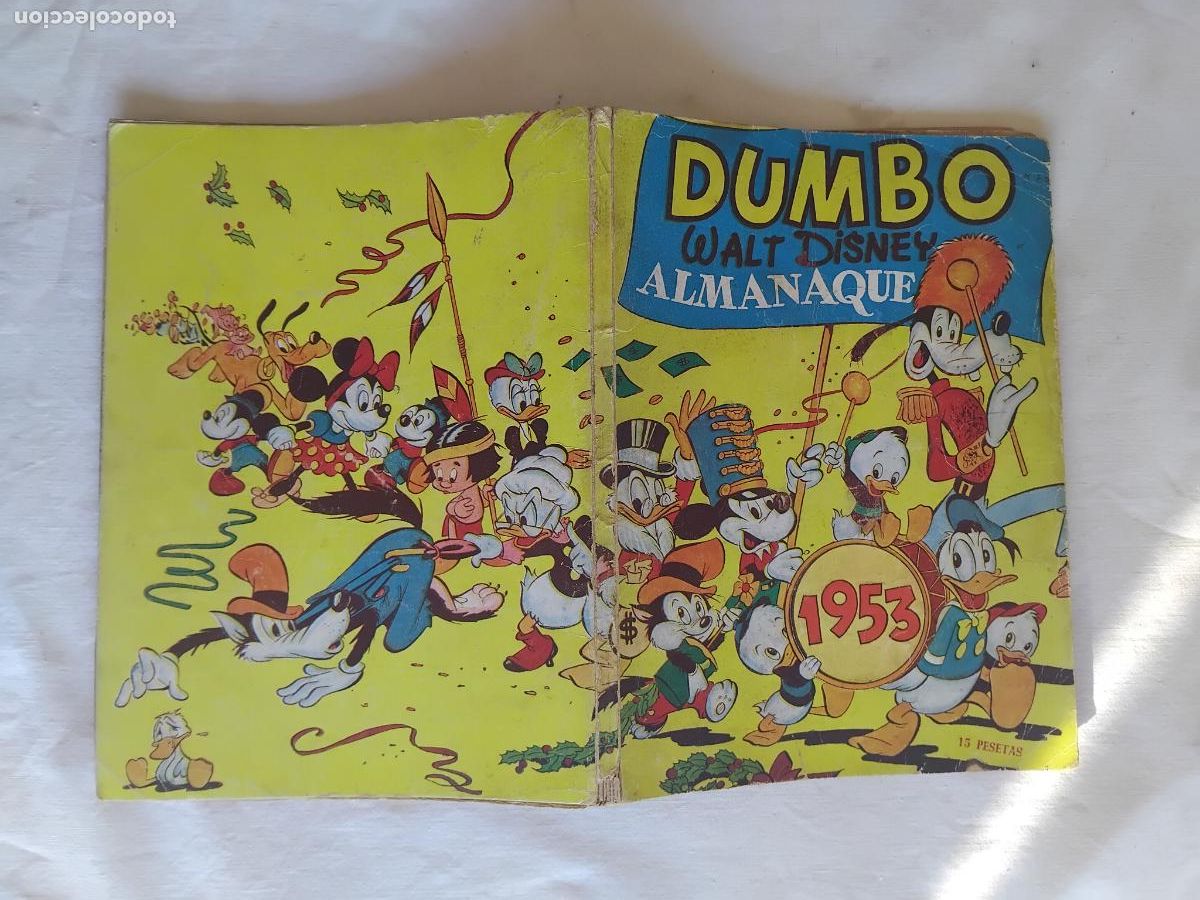 Tebeos: DUMBO HISTORIETAS COMICAS WALT DISNEY ALMANAQUE 1953. EDICIONES RECREATIVAS E.R.S.A.