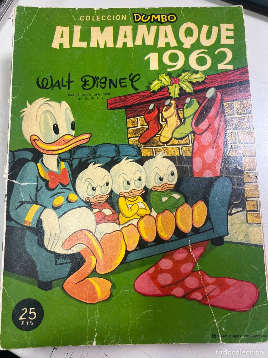 Tebeos: ALMANAQUE 1962. WALT DISNEY. COLECCI&Oacute;N DUMBO. ED: ERSA. 1958.
