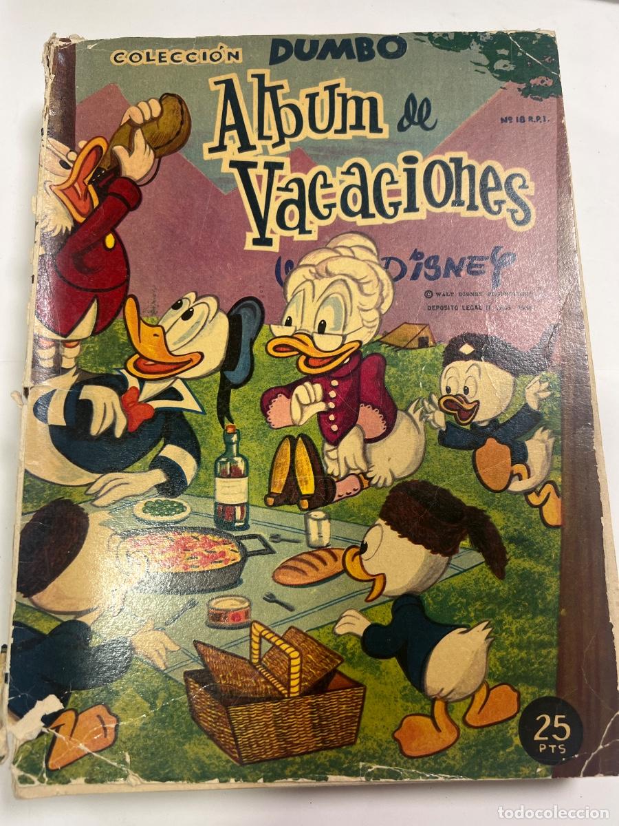 Tebeos: ALBUM DE VACACIONES. COLECCI&Oacute;N DUMBO. WALT DISNEY. 1958. ED: ERSA.