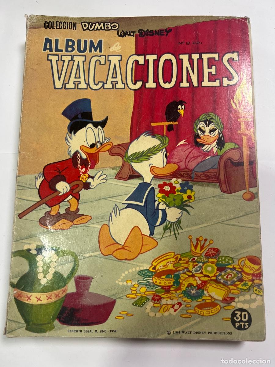 Tebeos: &Aacute;LBUM VACACIONES. COLECCI&Oacute;N DUMBO. WALT DISNEY. ED: ERSA. 1958