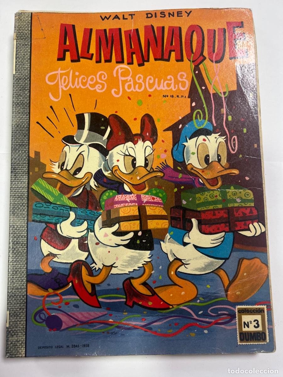 Tebeos: ALMANAQUE FELICES PASCUAS. N&deg;3. COLECCI&Oacute;N DUMBO. WALT DISNEY. ED: ERSA. 1958