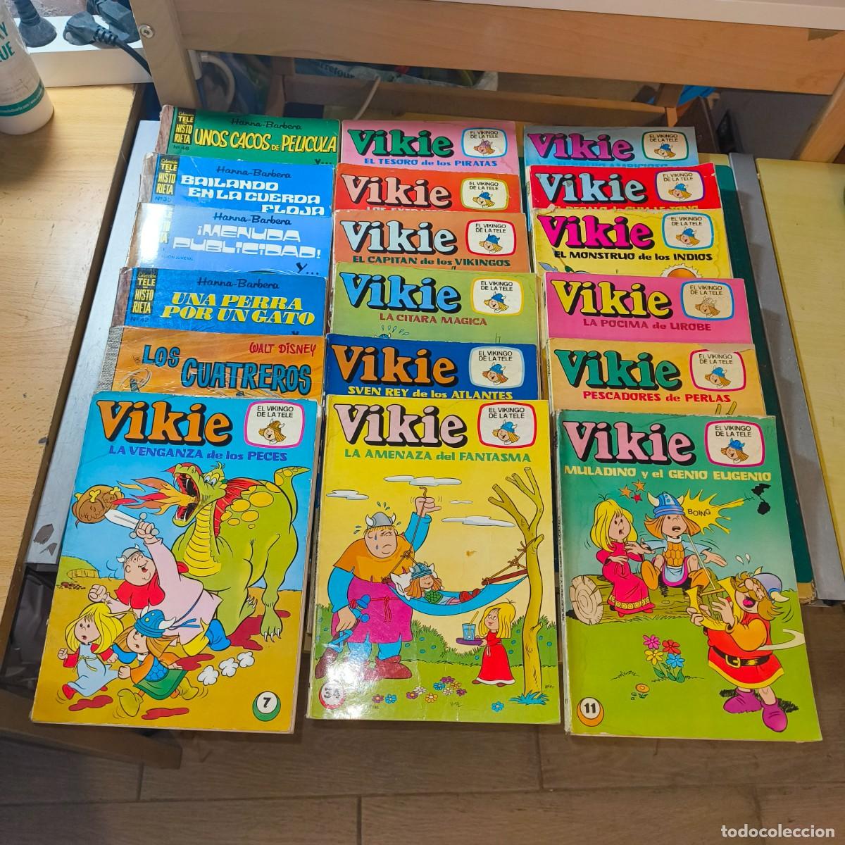 Giornalini: Lote 18 tebeos cl&aacute;sicos a&ntilde;os 70 &ndash; Vikie y Disney