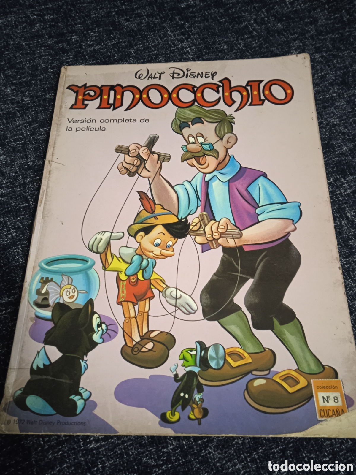 Tebeos: CUCA&Ntilde;A PINOCCHIO - VERSION DE LA PELICULA / WALT DISNEY --COLECCION CUCA&Ntilde;A N&ordm; 8