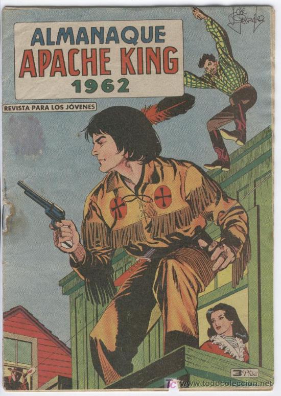 Tebeos: ALMANAQUE DE APACHE KING 1962, ORIGINAL,, EL DE LA IMAGEN - Foto 1