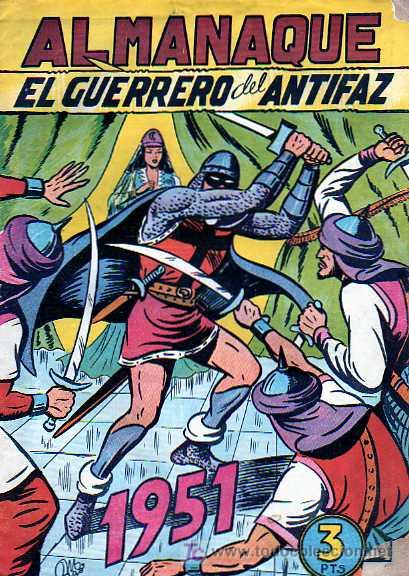 Tebeos: ALMANAQUE EL GUERRERO DEL ANTIFAZ 1951 - Foto 1
