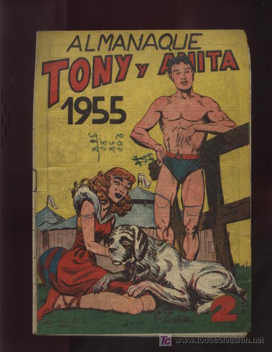 Tebeos: ALMANAQUE DE TONY Y ANITA DE 1955 - Foto 1