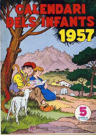 Tebeos: CALENDARI DEL INFANTS ANY 1957 - Foto 1