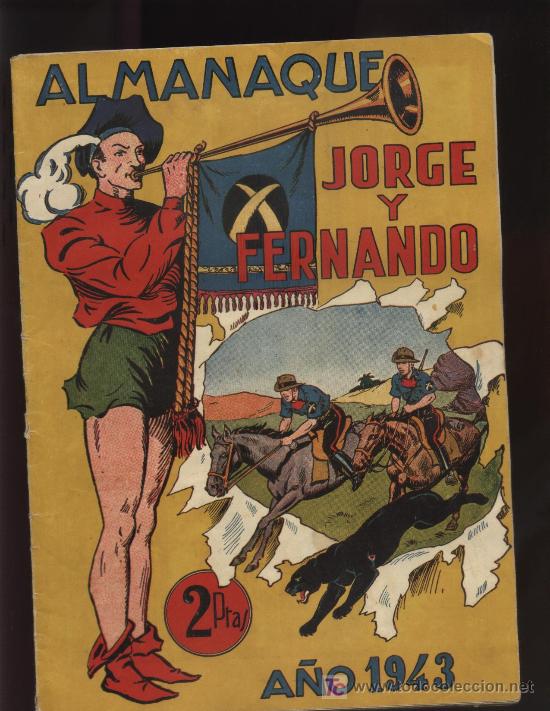 Tebeos: ALMANAQUE DE JORGE Y FERNANDP DE 1943 - Foto 1