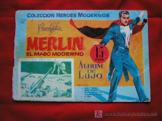 Tebeos: MERLIN el MAGO MODERNO 2º ALBUM DE LUJO año 1958 Editorial. Dolar CONTIENE 5 CAPITULOS - RARO