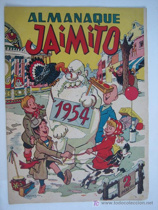 Tebeos: JAIMITO, ALMANAQUE  PARA 1954. ORIGINAL. - Foto 1