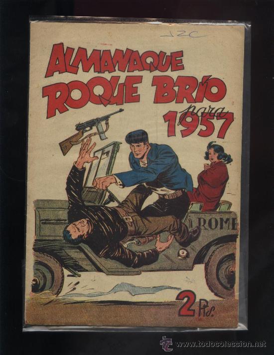 Tebeos: ALMANAQUE DE ROQUE BRIO DE 1957 - Foto 1