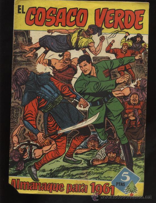 Tebeos: EL COSACO VERDE ALMANAQUE PARA 1961 - Foto 1
