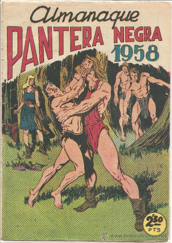 Tebeos: ALMANAQUE PANTERA NEGRA PARA 1958 ORIGINAL - Foto 1
