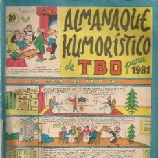 Tebeos: ALMANAQUE HUMORISTICO DE TBO 1981. 27X20 CM. 32 P.