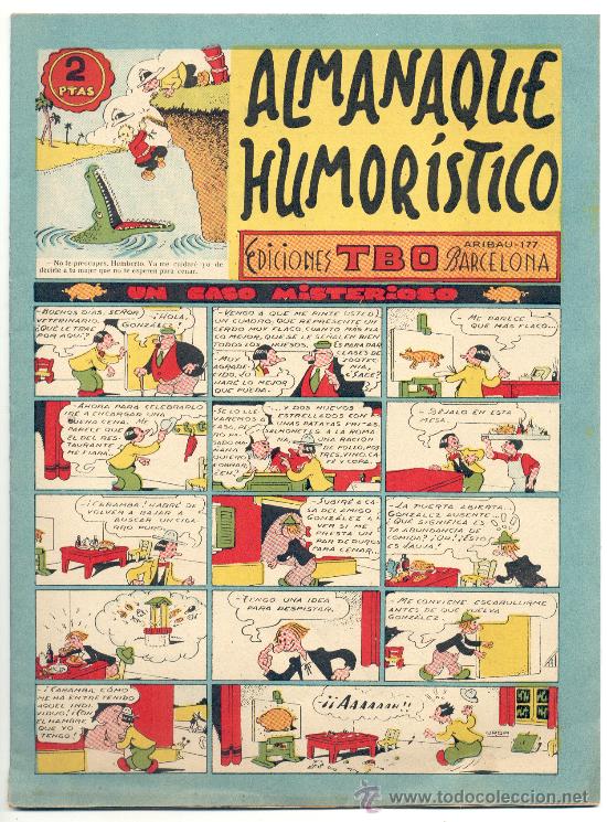 Tebeos: ALMANAQUE HUMOR&Iacute;STICO PARA 1953 DE EDICIONES TBO. - Foto 1